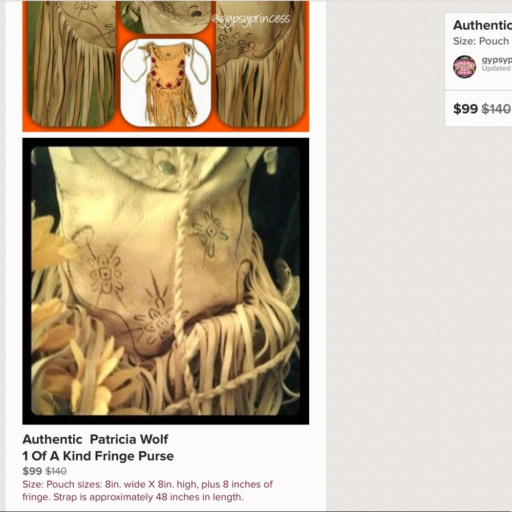 Authentic Patricia Wolf bag##SOLD##